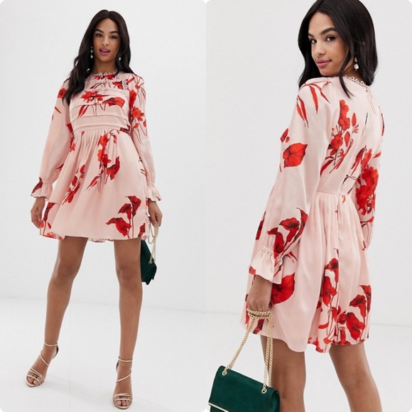 Ted Baker Dresses & Skirts - Ted Baker Malaani Fantasia Long Sleeve Mini Dress